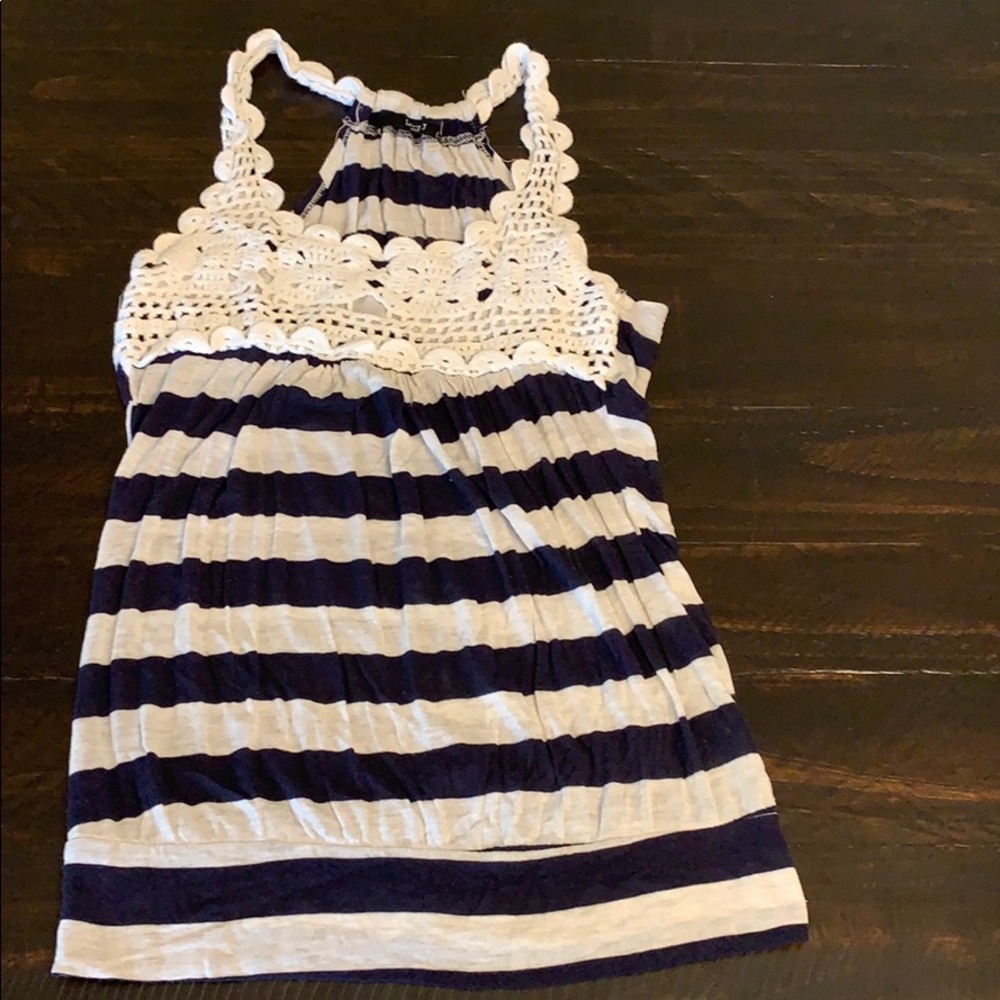Navy stripe tank